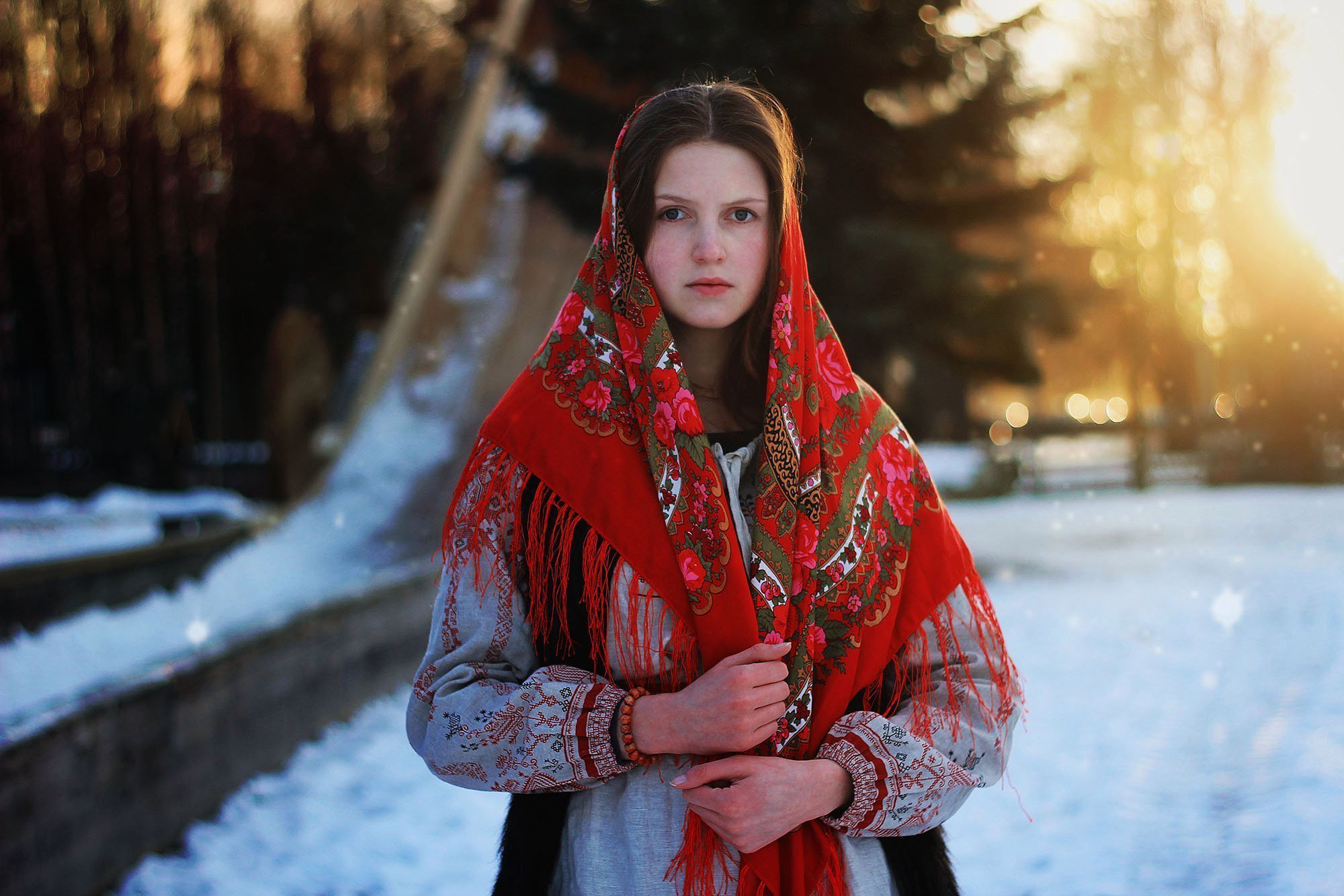 Girls in Slavic costumes in Sorokaba